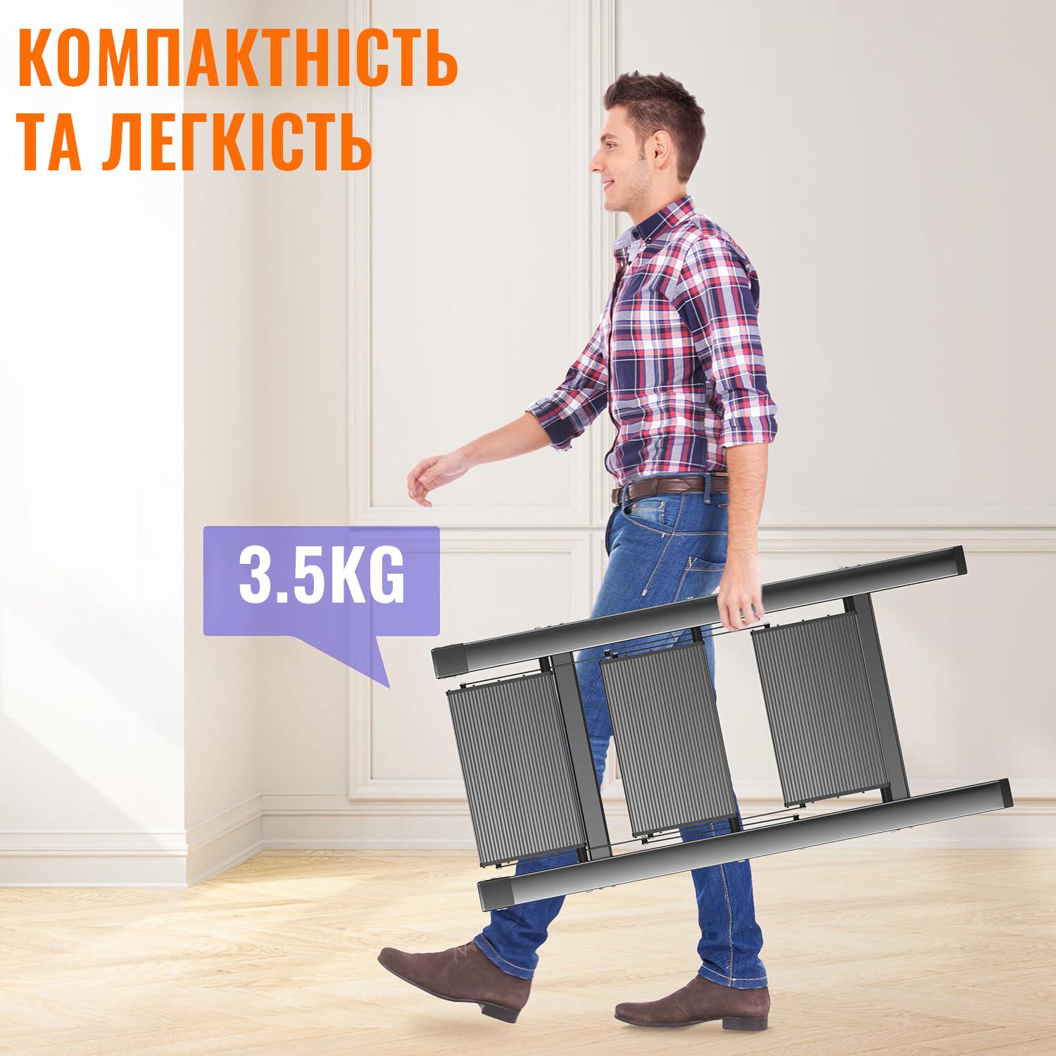 Лестница стремянка алюминиевая бытовая DOAKT Air A3 на 3 ступеньки складная до 150 кг Black (A3-BK) - фото 2 Лестница стремянка алюминиевая бытовая DOAKT Air A3 на 3 ступеньки складная до 150 кг Black (A3-BK) - фото 2