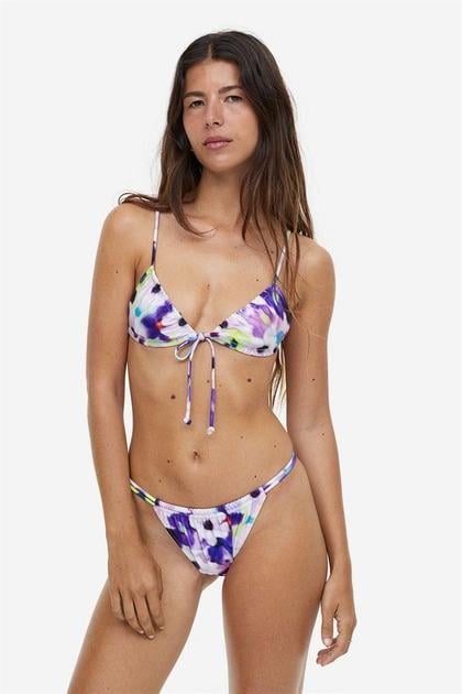 Купальный топ H&M 1140296 р. 42 Сиреневый омбре