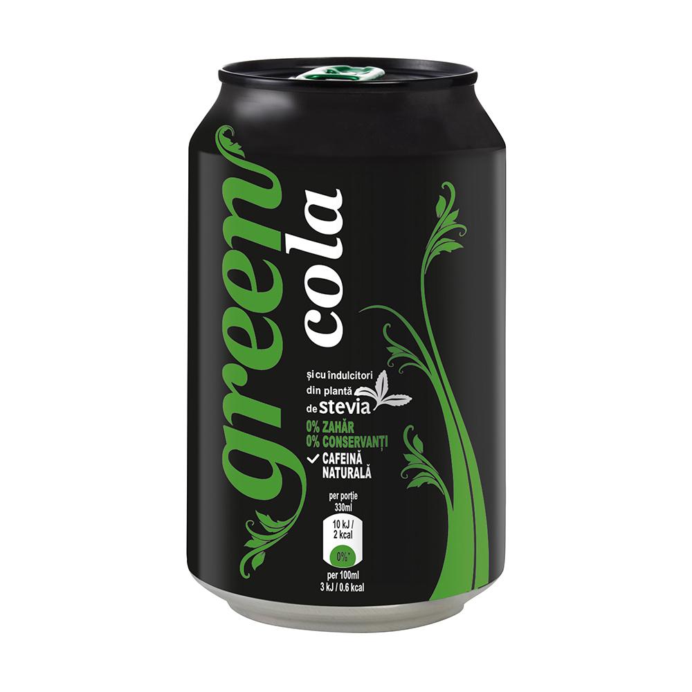 Напій безалкогольний Green Cola зі стевією 330 мл