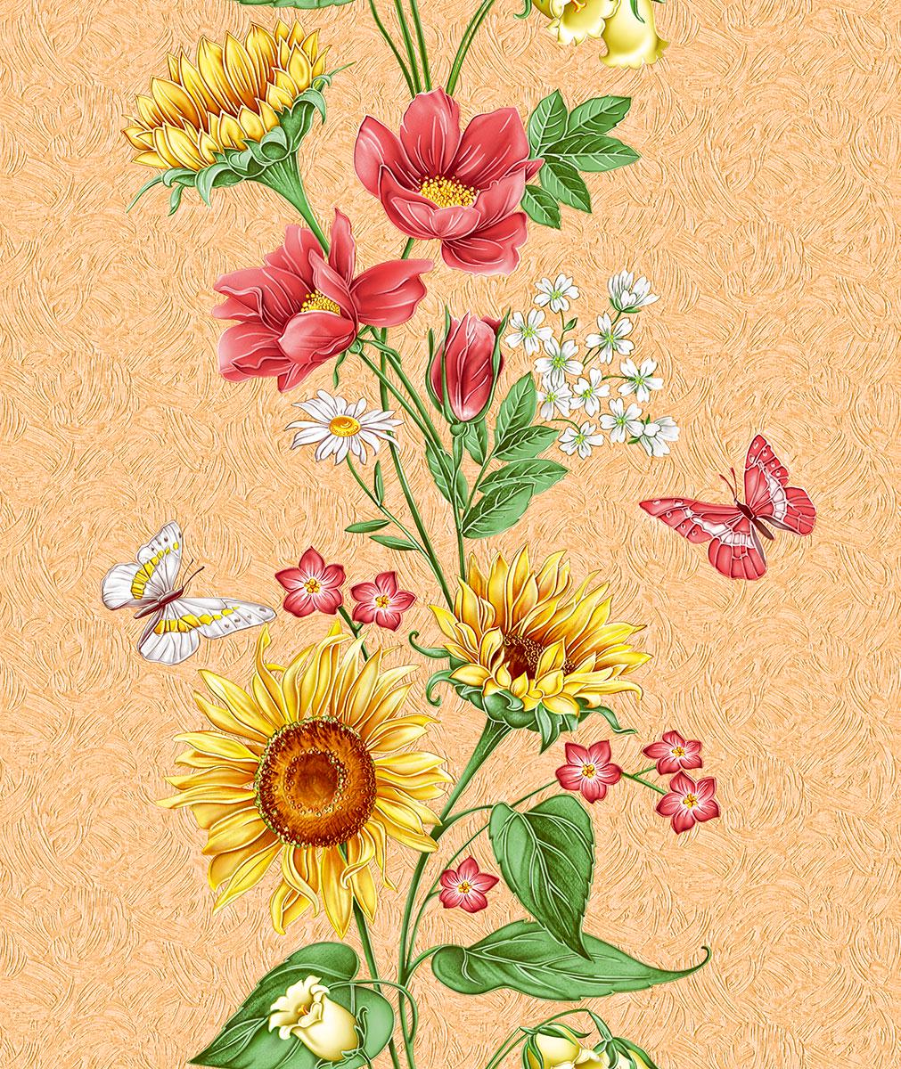 Обои бумажные влагостойкие Континент Лето Бежевый (2059)