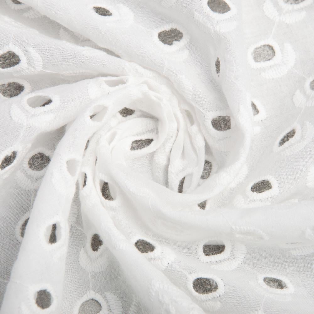 Ткань плательная хлопок батист прошва Аделина Молочный (22187)