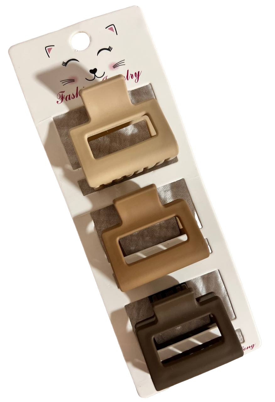 Шпильки-крабики для волосся Мінімалізм 3 шт. (57624) Шпильки-крабики для волосся Мінімалізм 3 шт. (57624)