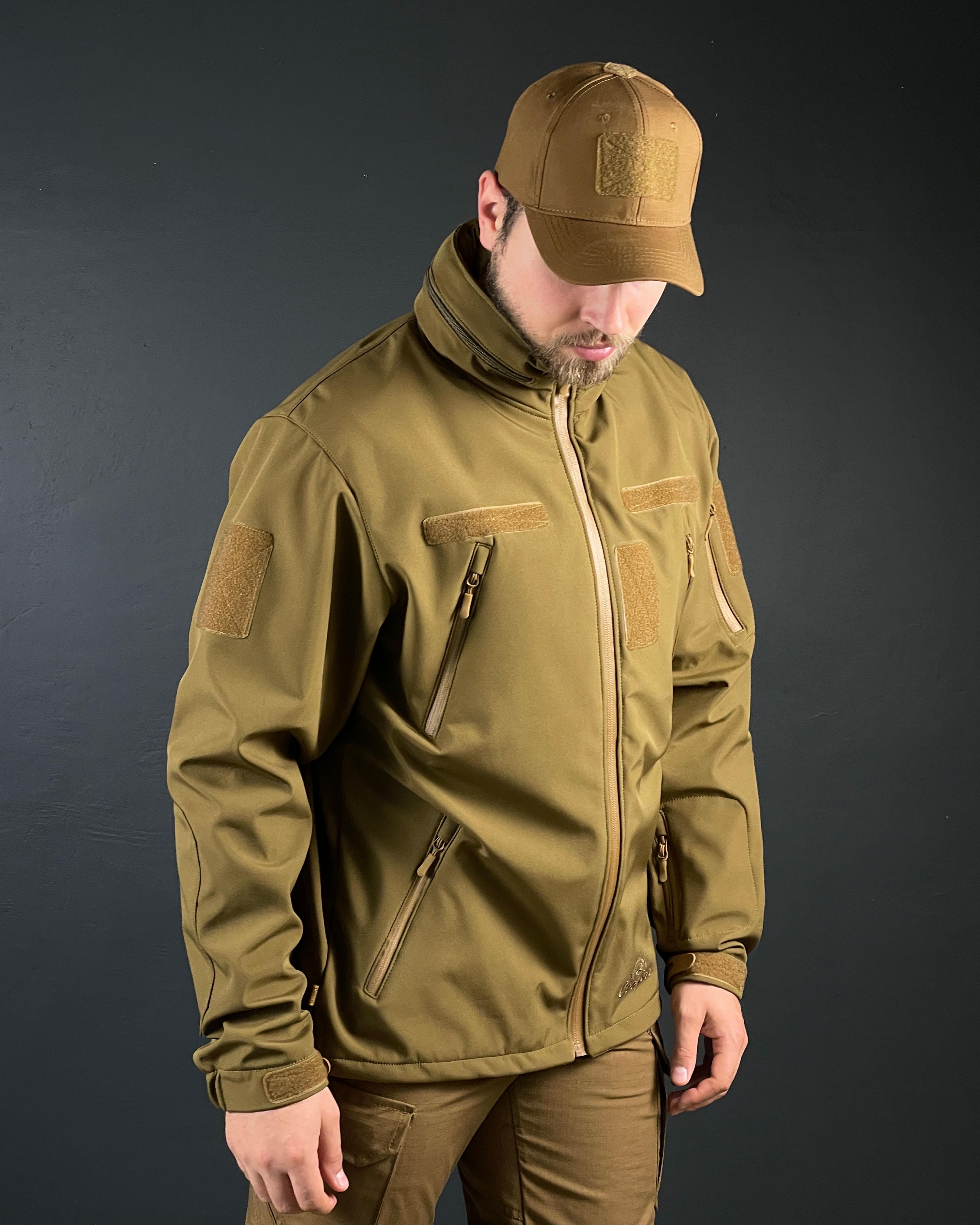 Військова куртка COOPERR Soft Shell III з прихованим капюшоном 4XL Койот (KUR-10.3.4XL)