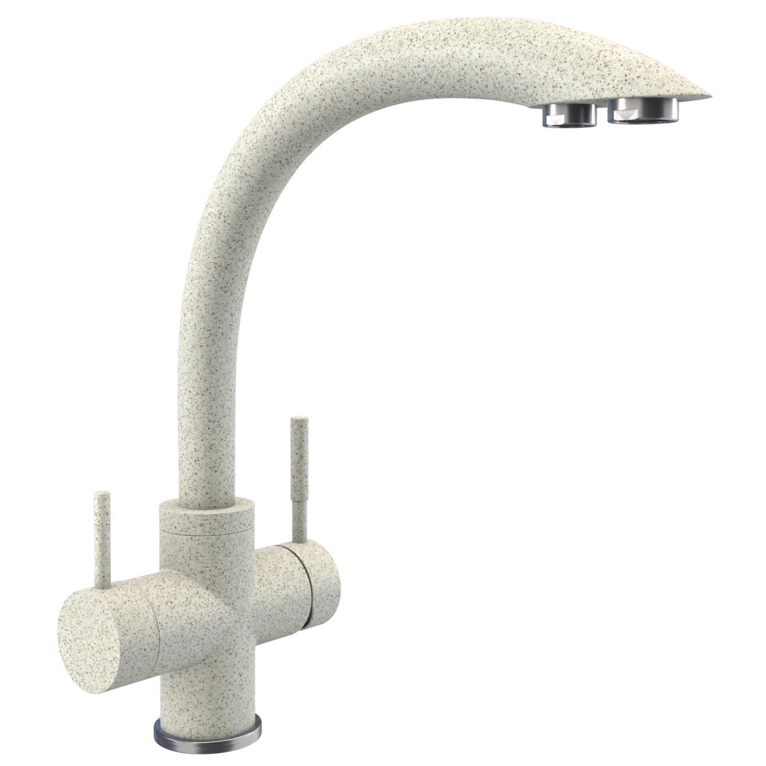 Смеситель для кухни Platinum 8203 HDF PLS-A34006 на две воды Серый (158467)