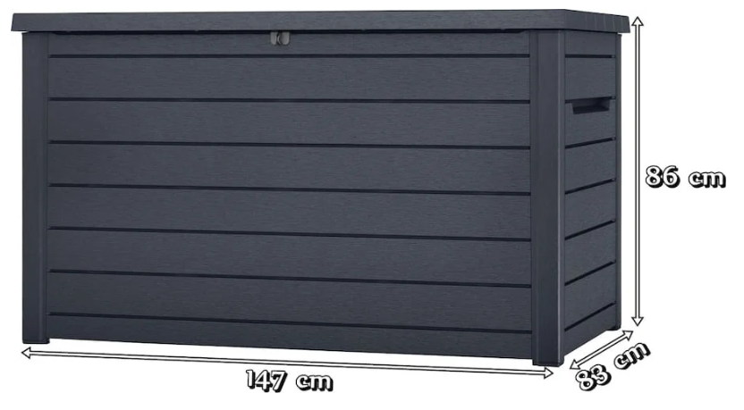 Садова скриня для зберігання Keter Ontario 870 л Коричневий (235689) - фото 6 Садова скриня для зберігання Keter Ontario 870 л Коричневий (235689) - фото 6