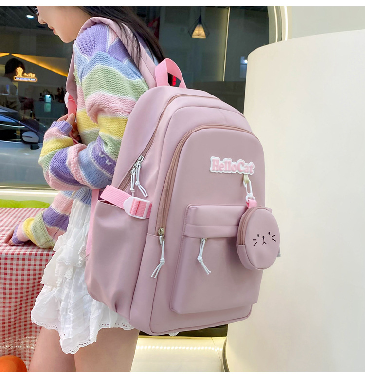 Школьный рюкзак для девочки Hello Cat 5в1 5-11 класс Розовый (27668058) - фото 9 Школьный рюкзак для девочки Hello Cat 5в1 5-11 класс Розовый (27668058) - фото 9