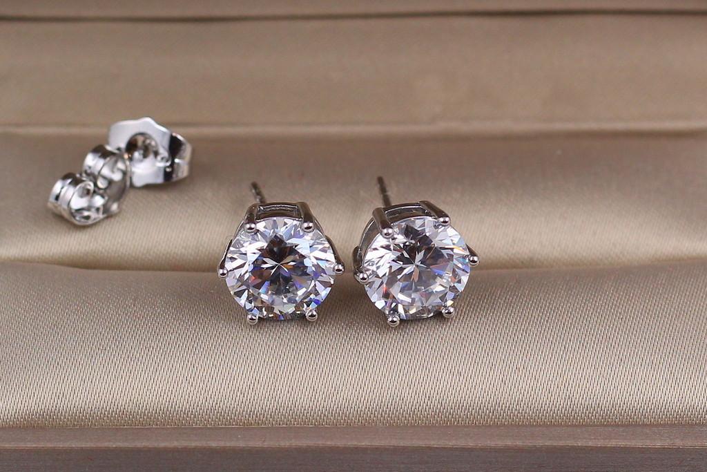 Серьги гвоздики Xuping Jewelry  9 мм Серебристый