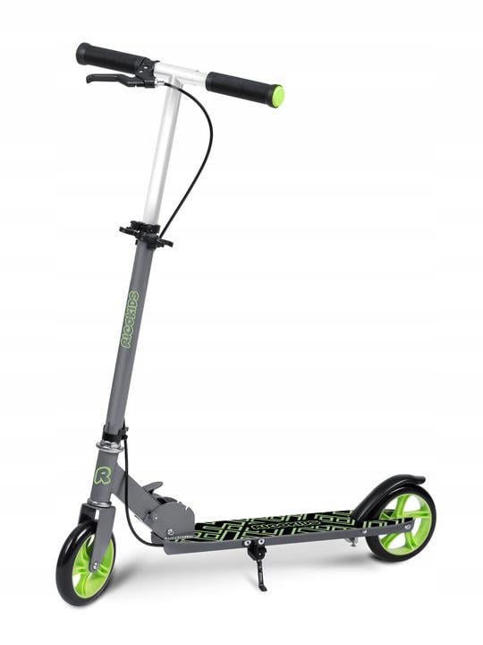 Самокат Ricokids Kodi с ручным тормозом до 50 кг Серо-зеленый (765604)