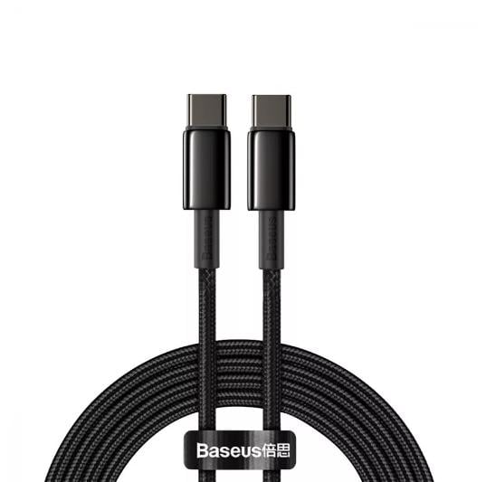Кабель BASEUS Tungsten Gold Type-C to Type-C 100W 2 м Black (CATWJ-A01)
