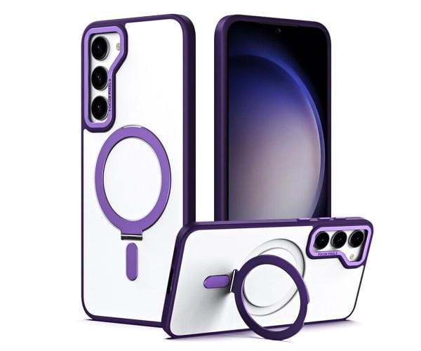 Чехол - накладка Magsafe Magnetic Ring для Samsung Galaxy S24 Plus с магнитным кольцом Фиолетовый