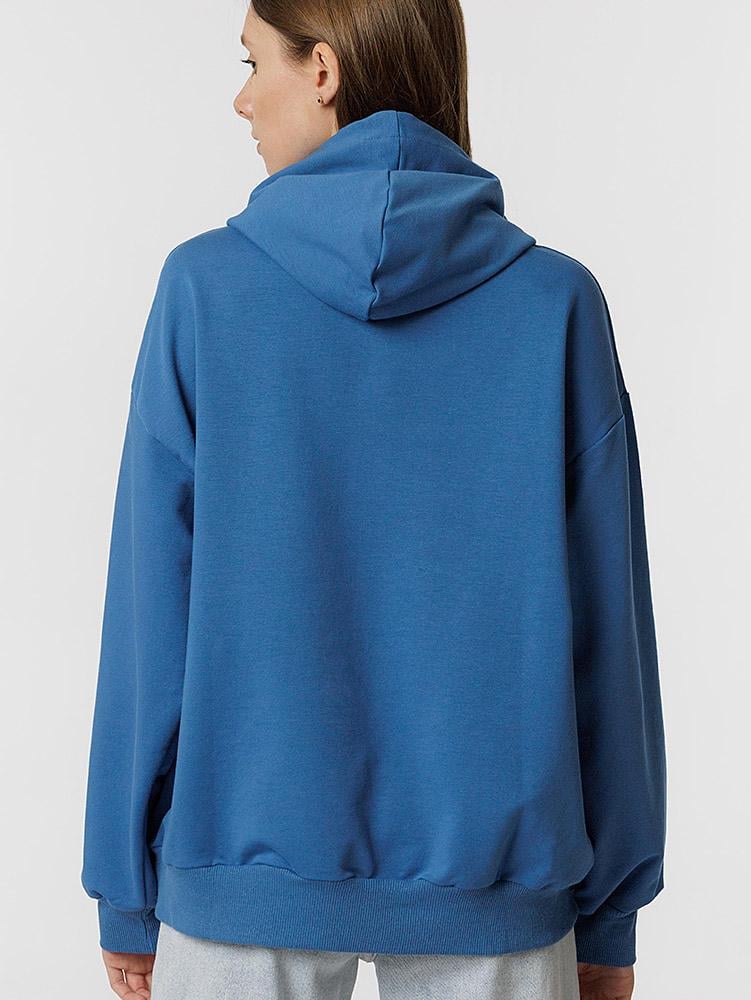 Худи женский оверсайз р. 48 Индиго (SKT000900297) - фото 3