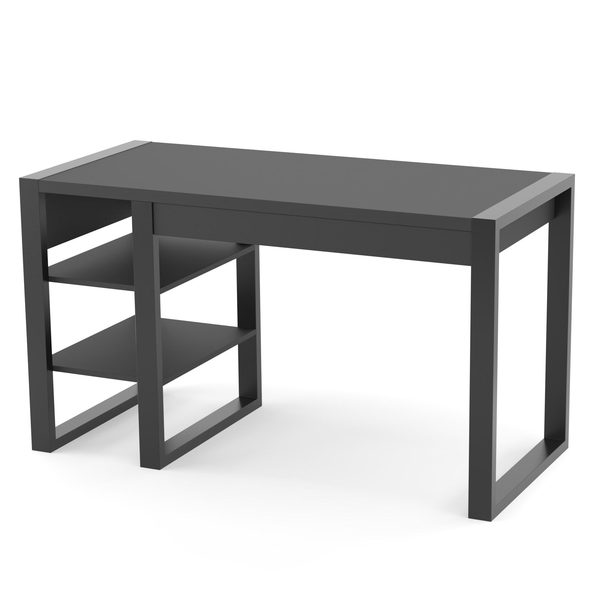 Стол офисный Неман ВОЛЬФ 1200x600x750 мм Антрацит/Черный (10251)