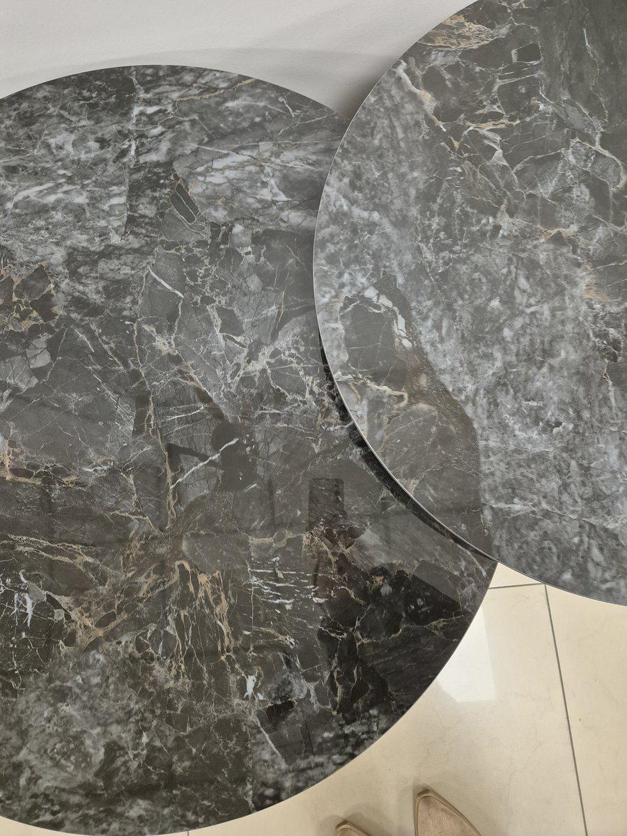 Стол журнальный круглый VIRGINIA Черный Глянец/Коричневый (VIRGINIAA) - фото 4 Стол журнальный круглый VIRGINIA Черный Глянец/Коричневый (VIRGINIAA) - фото 4