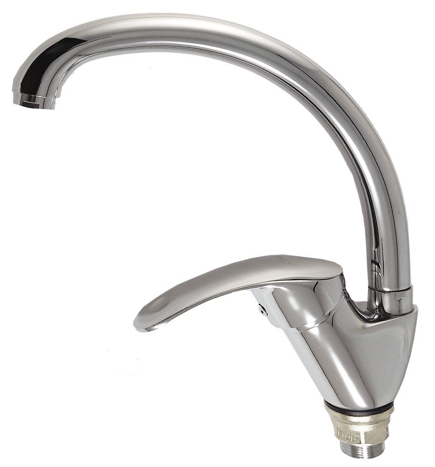 Смеситель для кухни Frap F4121-2 U-образный гусак Хром (34547)