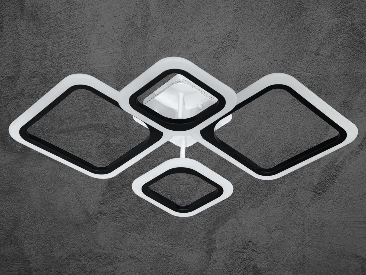 Люстра LED на кухню в современном стиле A8060-2+2BKDIM-LS 52W на 8 м2 Черный (2400057131) - фото 5