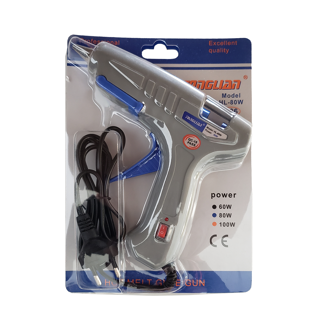 Пістолет клейовий Tonglian HL-80W мережевий 11 мм 80 Вт Сірий (1690275382)