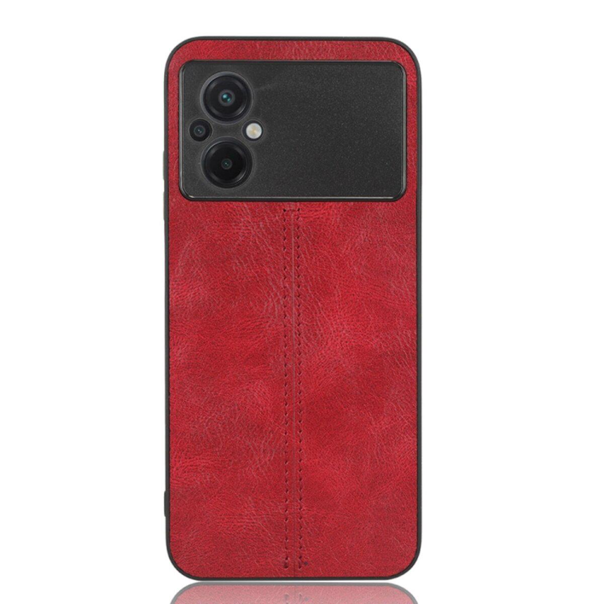 Противоударный чехол для Xiaomi Poco M5/M5 5G Cosmiс Leather Case Red