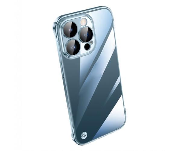 Чехол - накладка Omeve Clear Bamper для iPhone 16 Pro Max с защитой для камеры Голубой