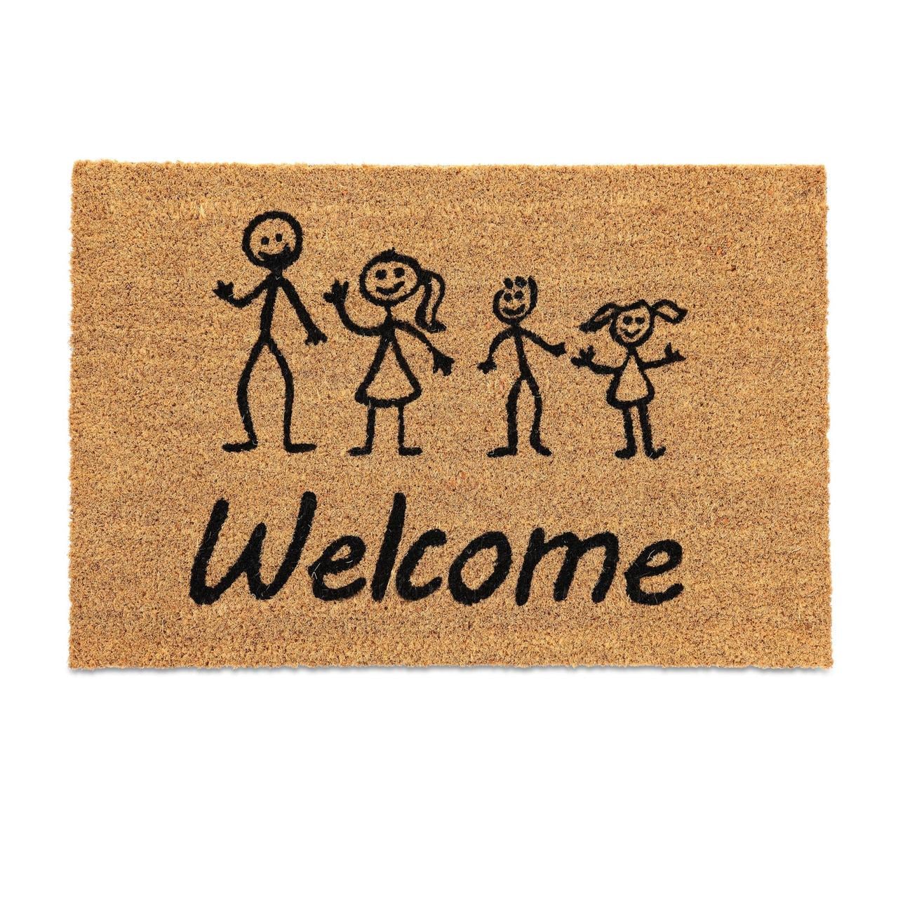 Коврик Relaxdays Welcome кокосовое волокно 60x40 см (10046487) Коврик Relaxdays Welcome кокосовое волокно 60x40 см (10046487)