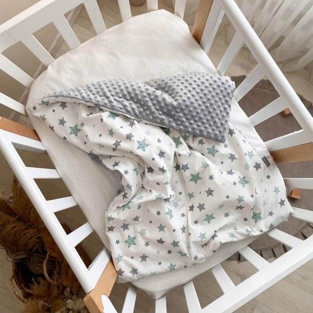 Покрывало детское в коляску/кроватку 76х96 см Серый (22936408)