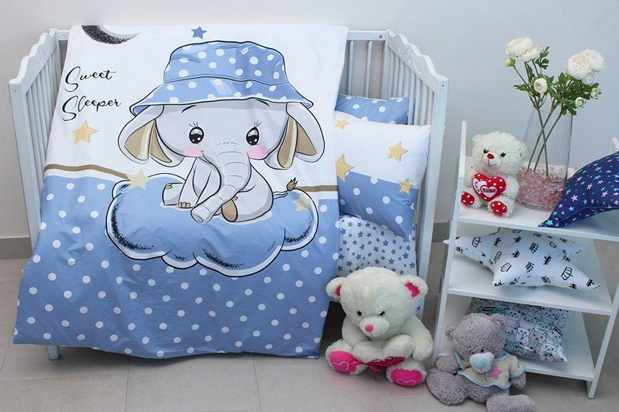 Комплект постельного белья детский Sweet sleeper 100% хлопок Blue (29-77-PTdeti-07) - фото 1