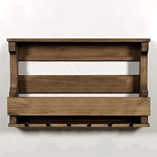 Полиця для вина настінна з дерева Мацумото Палісандр (ПНК-001102)