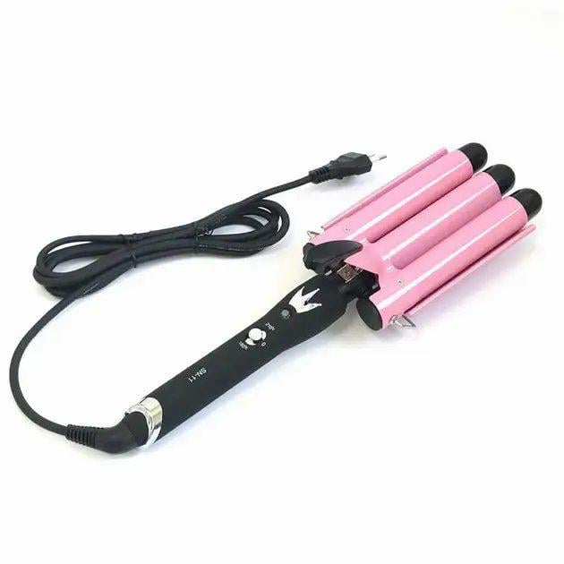 Плойка тройная  M-11 для завивки волос от сети 220 В