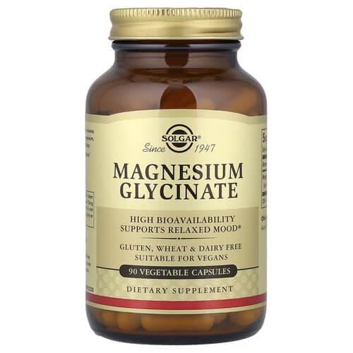 Магний Solgar Magnesium Glycinate 90 растительных капс. (SOL-01556)