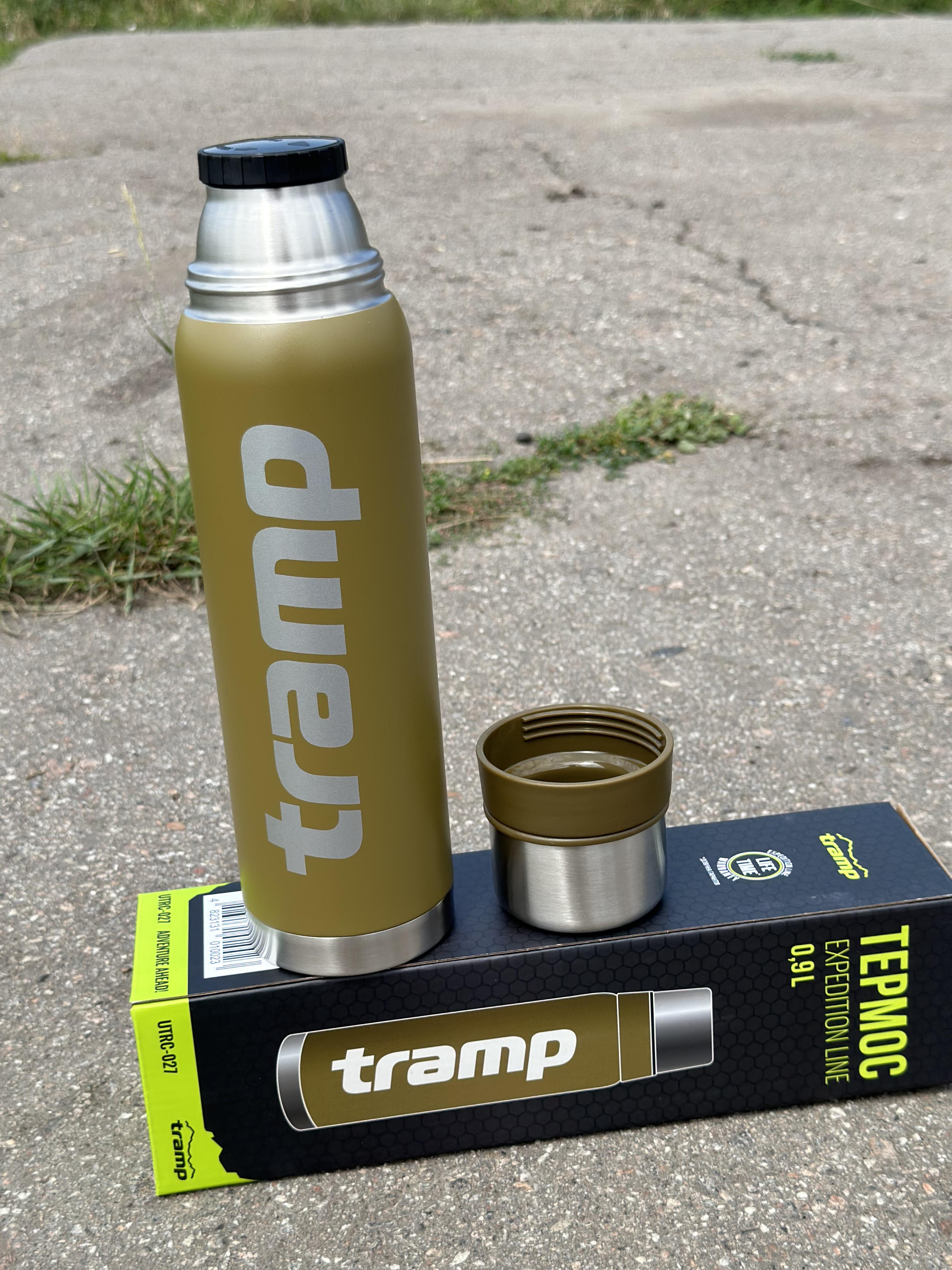 Термос для напитков Tramp expeditio с нержавейки держит 24 ч. 0,9 л (UTRC-027-olive) - фото 3