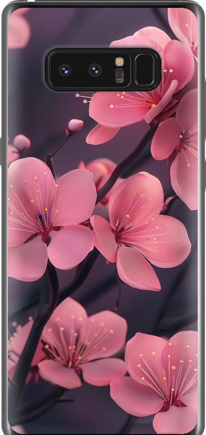 Чехол на Samsung Galaxy Note 8 Пурпурная сакура (6075t-1020-42517)