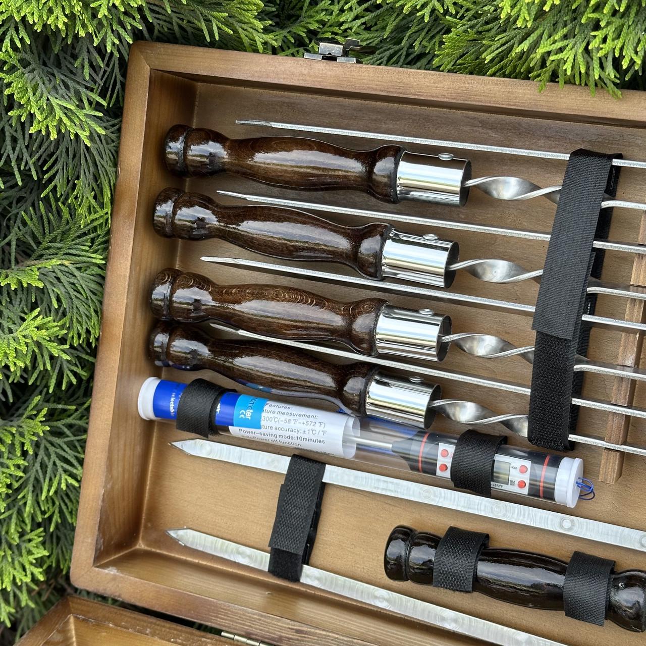 Набор подарочный для барбекю Mzavod Магнат Коричневый (27728687) - фото 7 Набор подарочный для барбекю Mzavod Магнат Коричневый (27728687) - фото 7