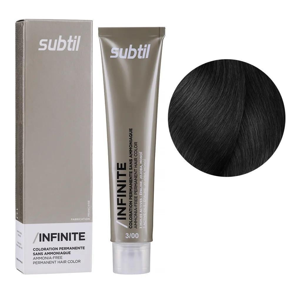 Крем-краска безаммиачная Subtil для волос Infinite Permanent Hair Color 3.00 Темный шатен интенсивный 60 мл