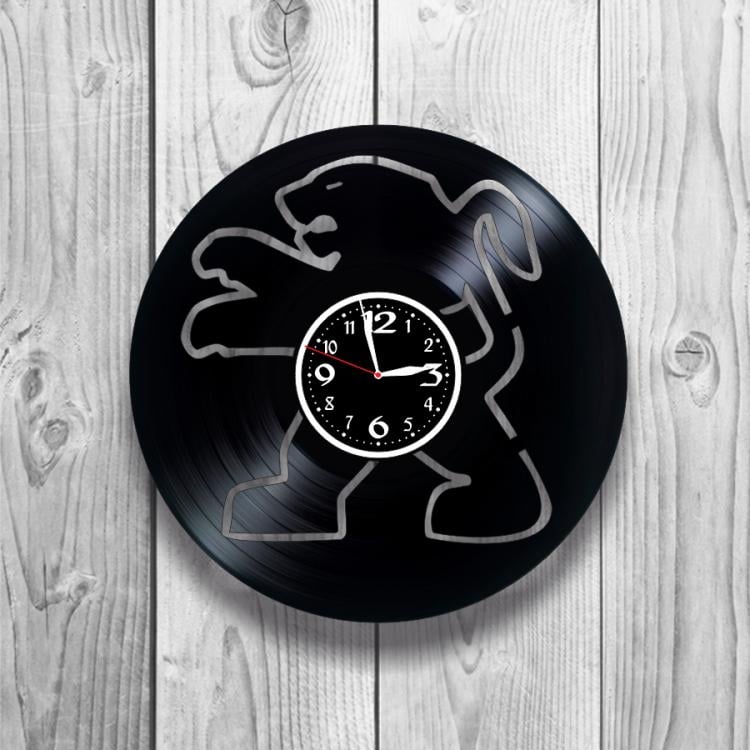 Часы настенные Peugeot 0477 из виниловой пластинки