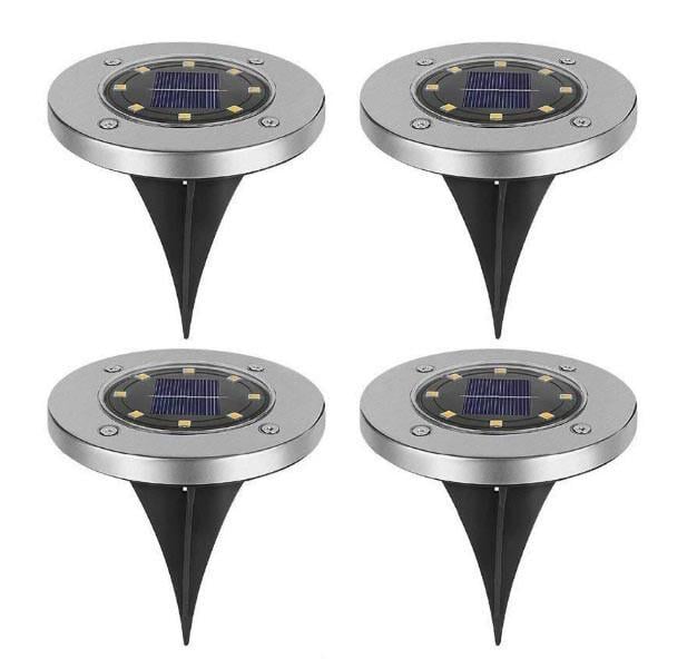 Светильники на солнечной батарее Solar Disk Lights садовые 4 шт. (2232464999)