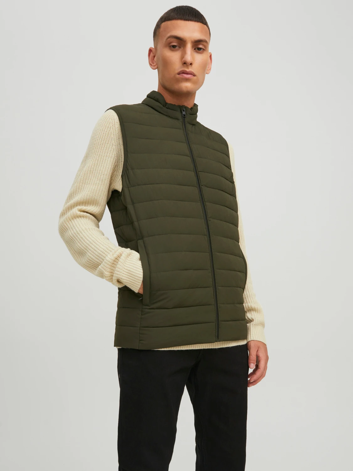 Безрукавка Jack & Jones Recycle BodyWarmer M Хакі (21319720)