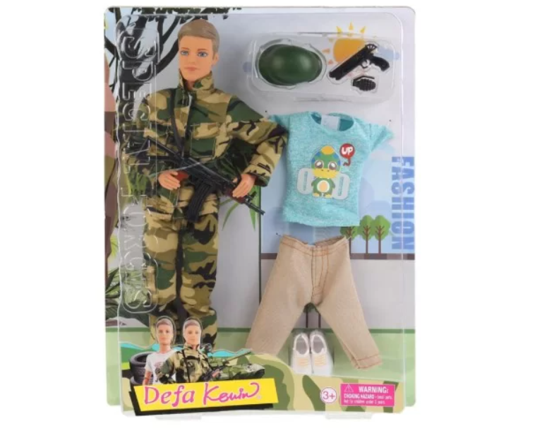 Кукла Кен Defa в военной форме с акссессуарами 30 см (8412)