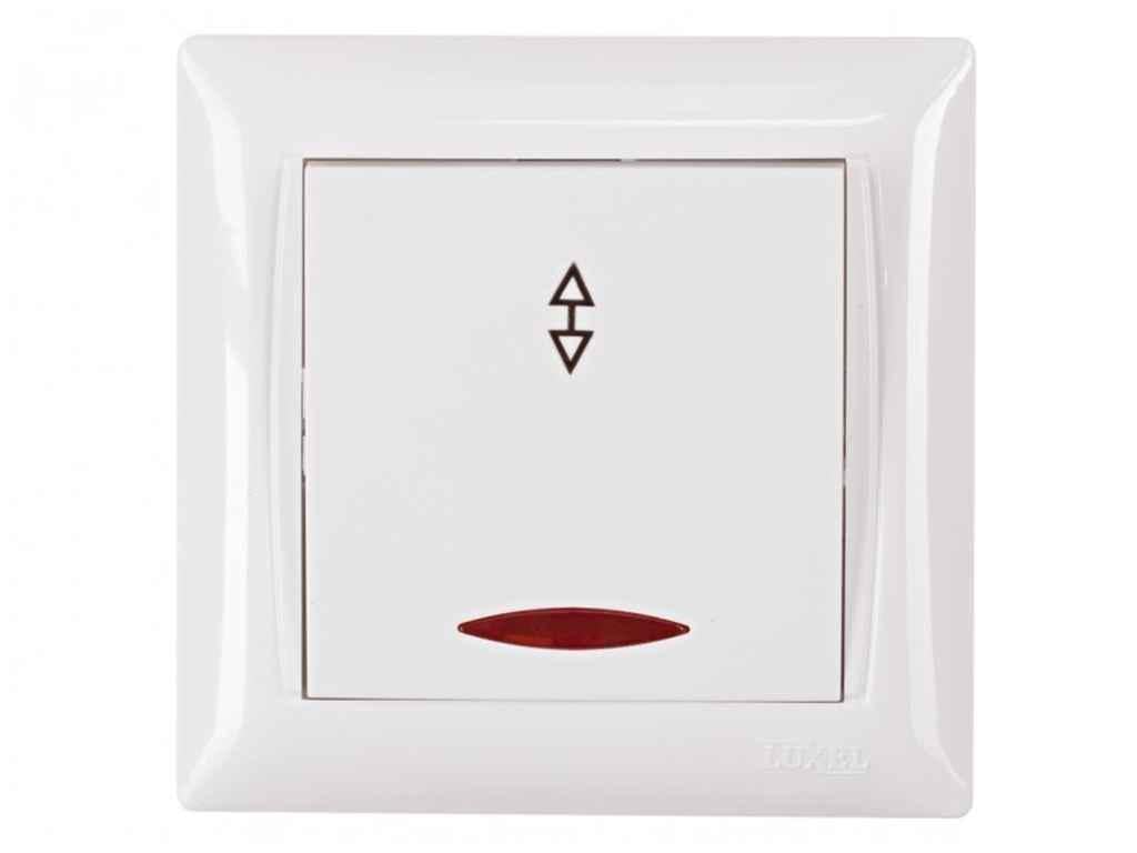 Выключатель Luxel проходной с подсветкой PRI (1017631)