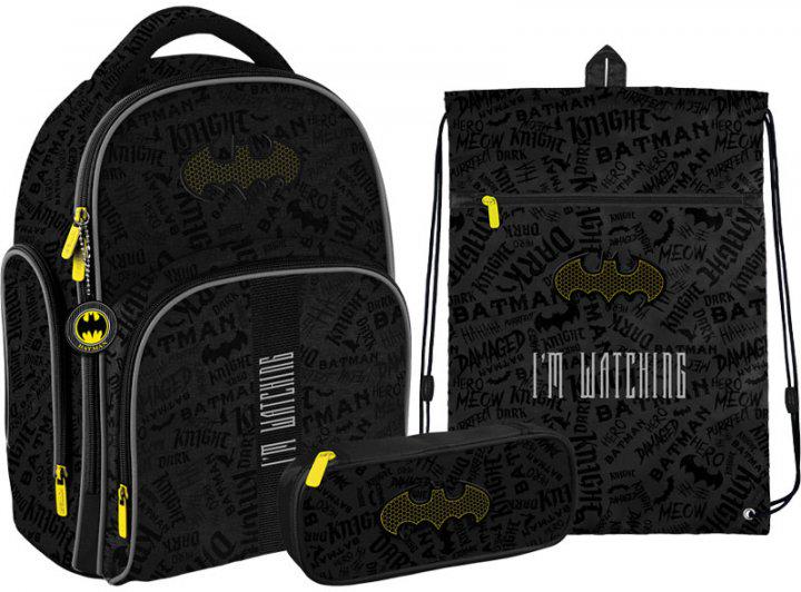 Шкільний набір Kite Education DC Comics рюкзак/пенал/сумка для взуття (202302)