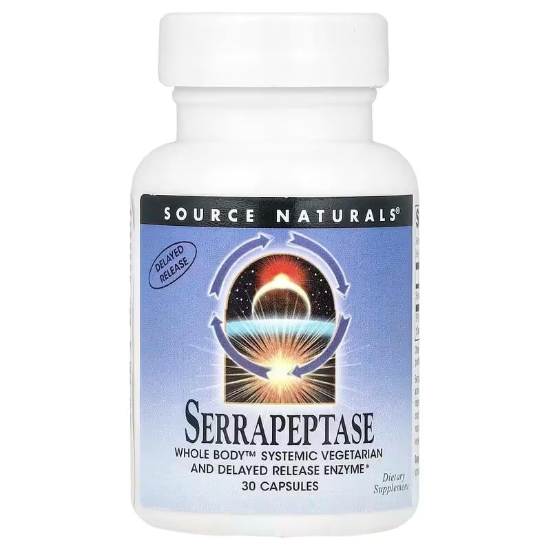 Серапептаза Source Naturals Serrapeptase 30 caps
