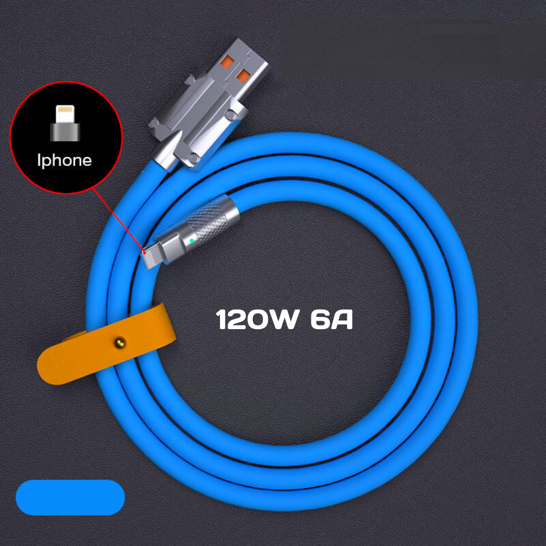 Кабель Lightning - USB 1 м Синій (68-0001) - фото 2