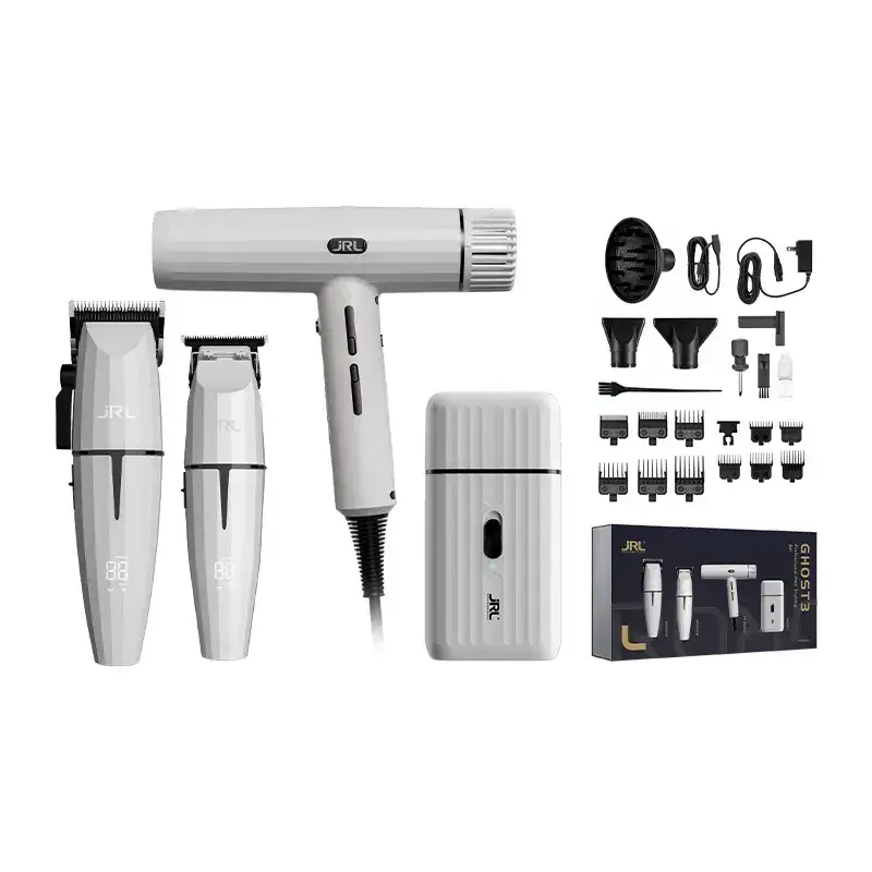 Набор для барберов JRL Ghost Edition Combo Kit №3 машинка/триммер/шейвер и фен Forte Pro (ML-05661)