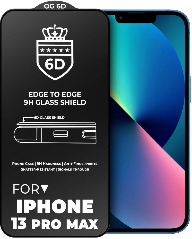 Защитное стекло для IPhone 13 Pro Max 6D противоударное.
