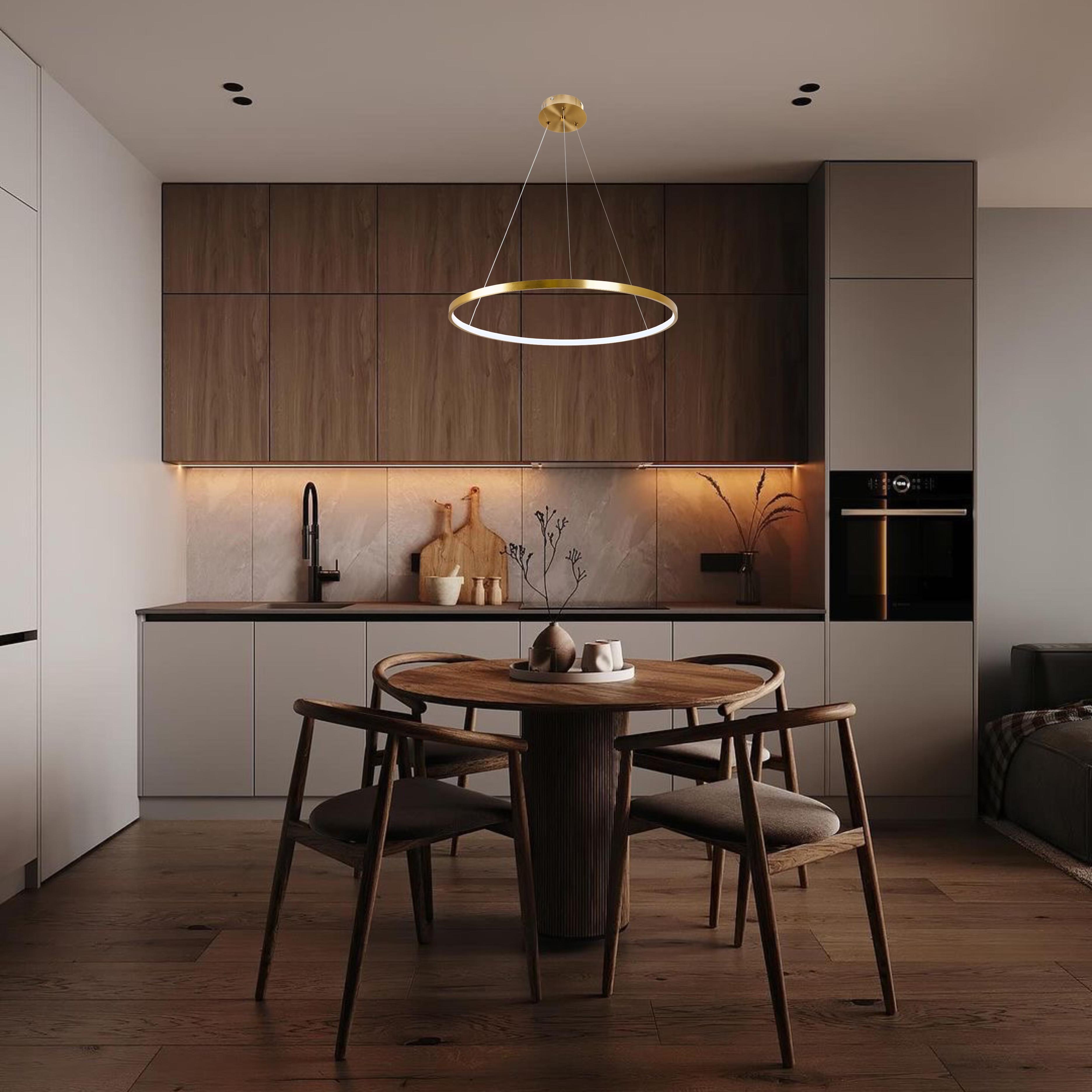 Люстра підвіс Circle кільцева світлодіодна 60 см Бронзовий (52-9832-1) - фото 3