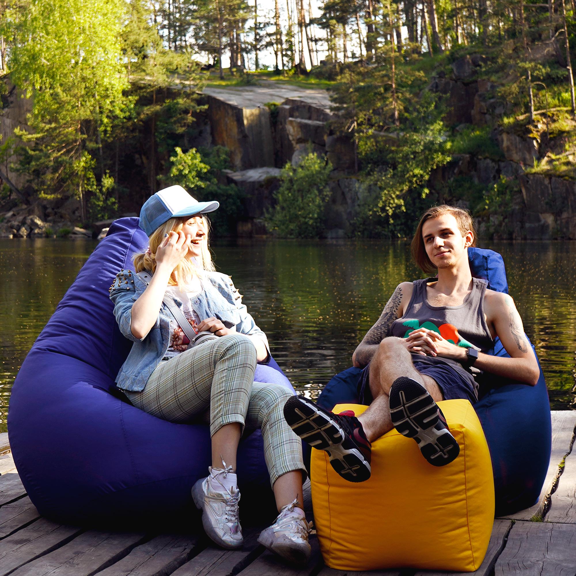 Кресло-мешок iQmebel Груша стандарт+ оксфорд Синий - фото 3 Кресло-мешок iQmebel Груша стандарт+ оксфорд Синий - фото 3