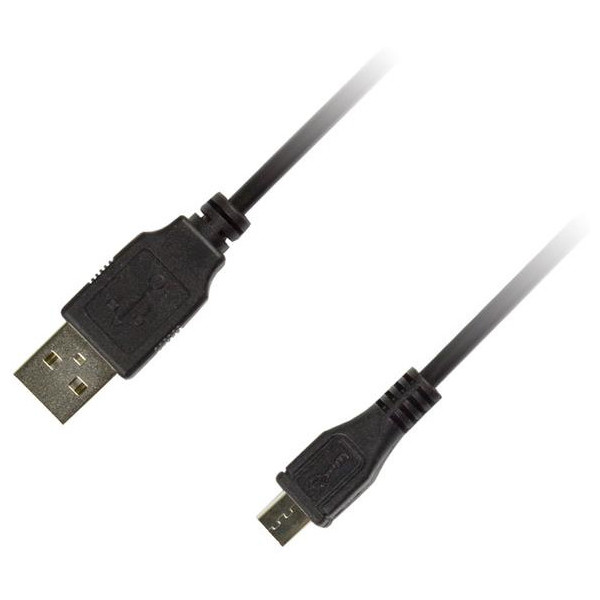 Кабель Piko USB2.0 AM-MicroUSB BM 0,3 м Black (1283126474071) - фото 1