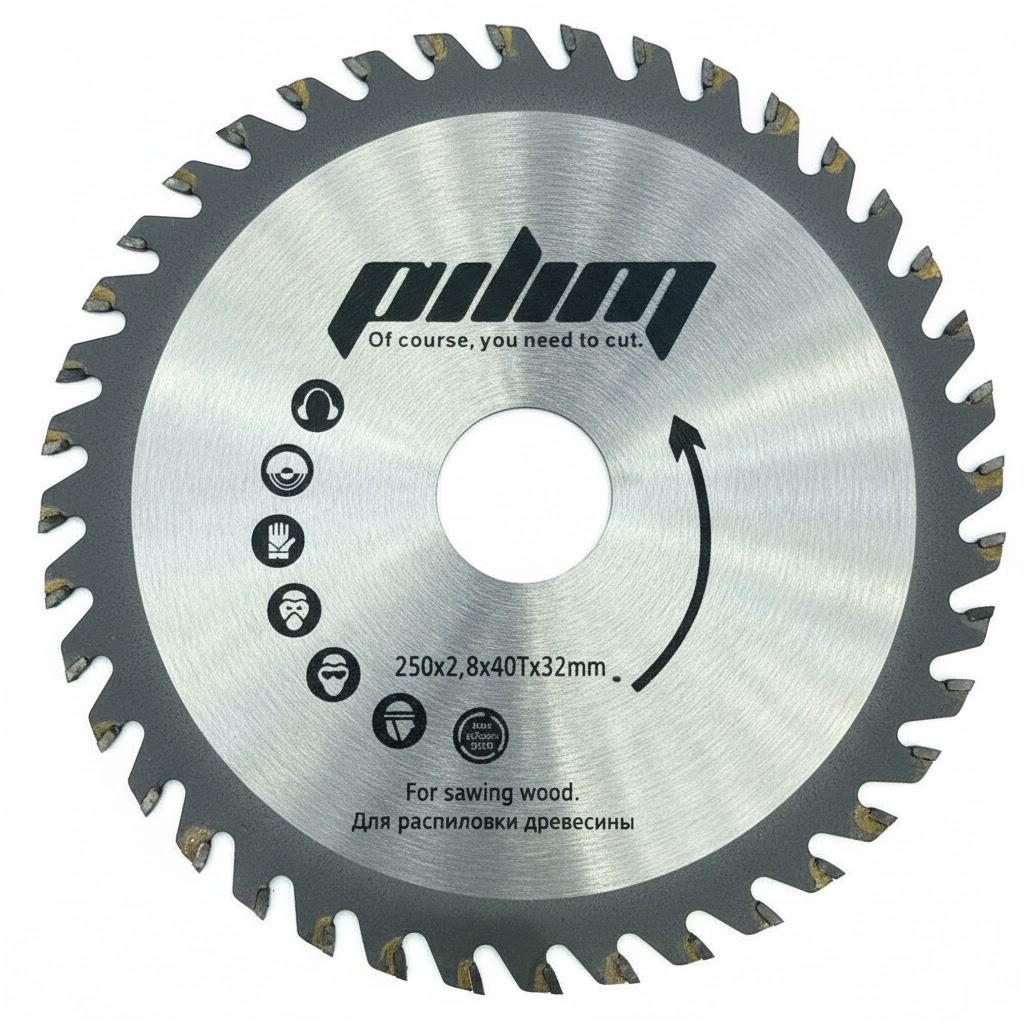 Диск пильний по дереву Pilim 250х2,8х40Тх32 мм (8483)