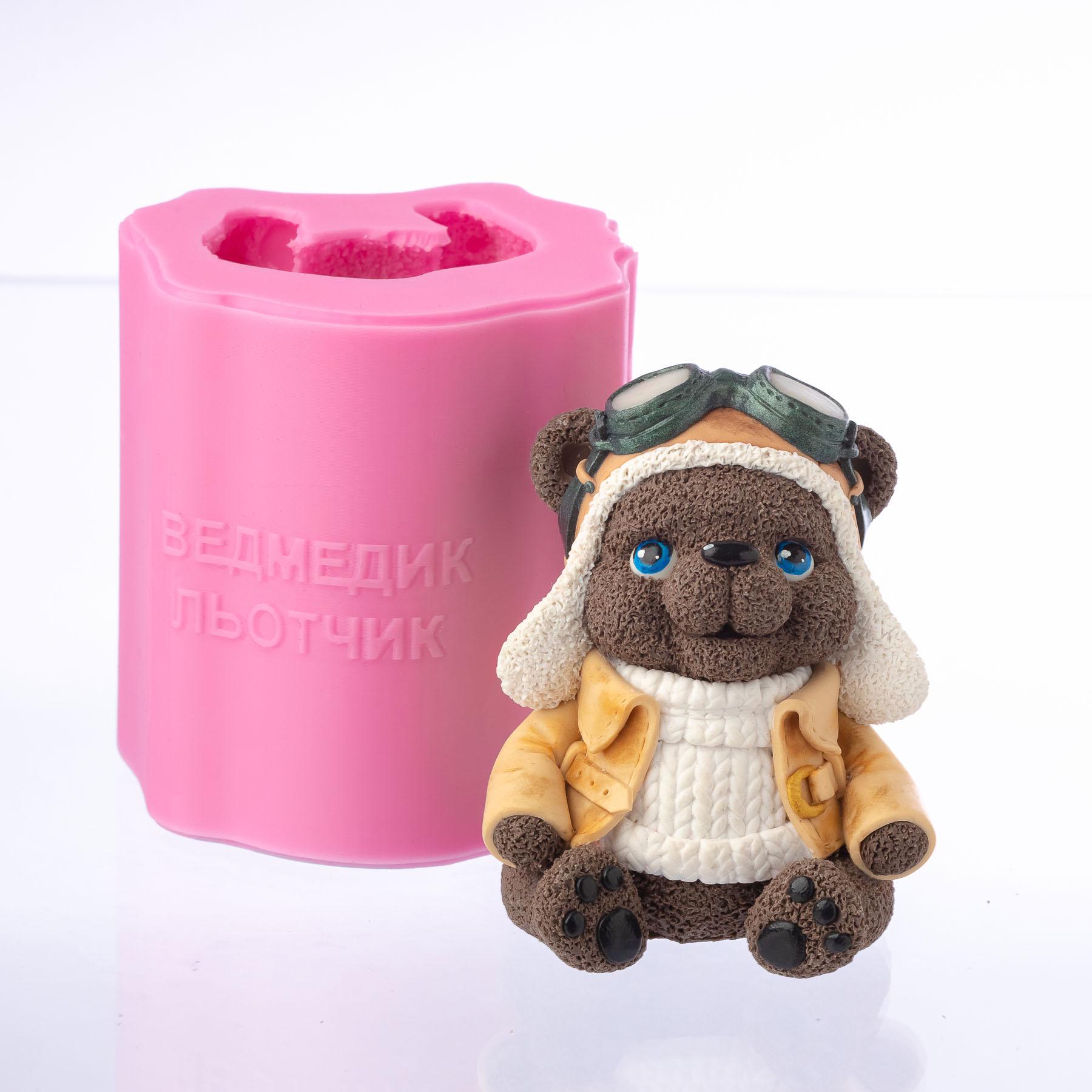 Молд силиконовый Orehova Мишка летчик (8370)