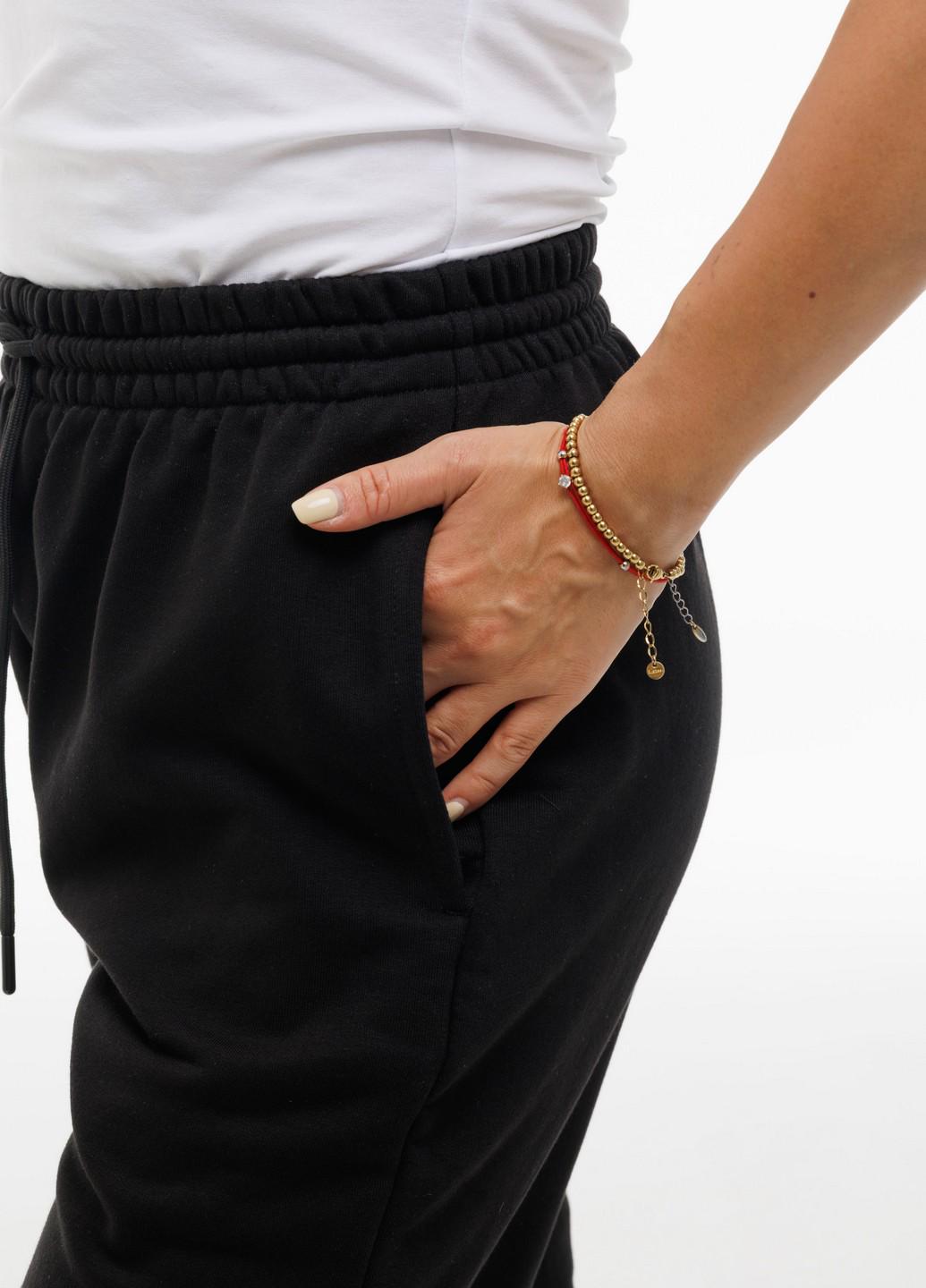 Штаны базовые женские Наталюкс с карманами трехнитка 2XL Черный (3725173290961) - фото 5