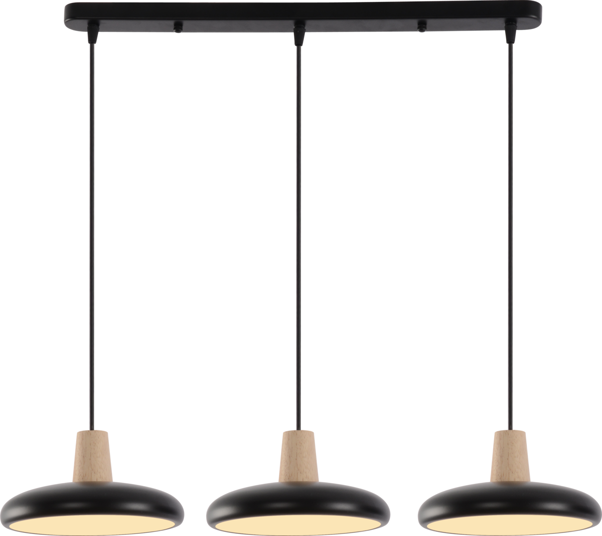 Люстра светодиодная подвесная Light House SRS-20324-3 Черный/Дерево