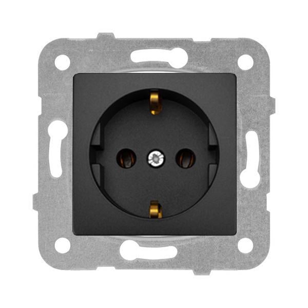 Розетка одинарна Viko Linnera Life з заземленням без рамки Чорна ніч (90454008) Розетка одинарна Viko Linnera Life з заземленням без рамки Чорна ніч (90454008)